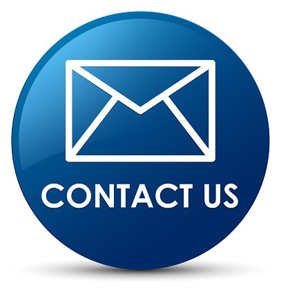 Contact us (email icon) blue round button