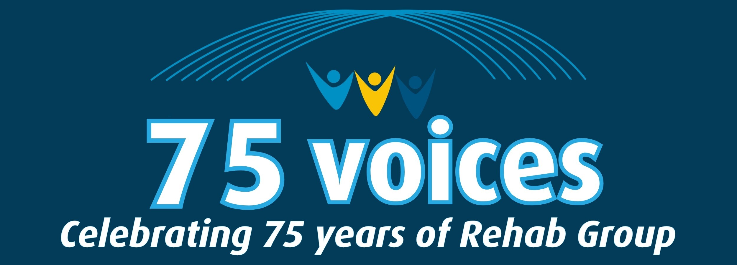 75 voices campaign stripo logo with tagline 1